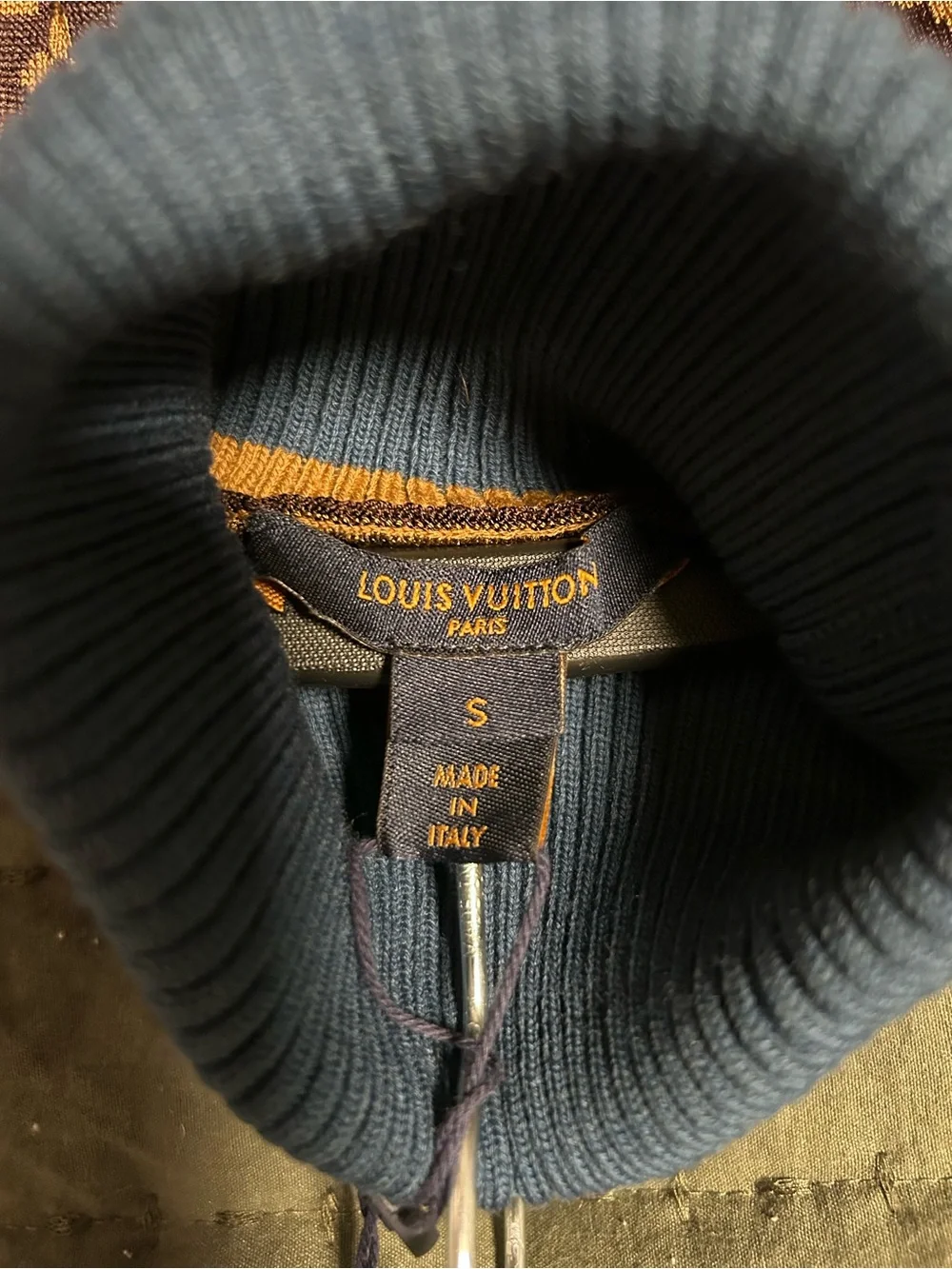 NEW Louis Vuitton Turtleneck Sweater Monogram LV Brown Silk